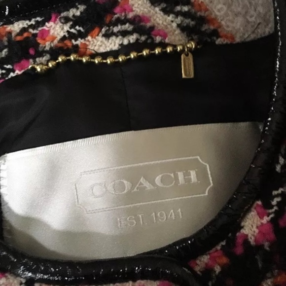 New Coach plaid Cashin archive coat medium boucle - Picture 6 of 8